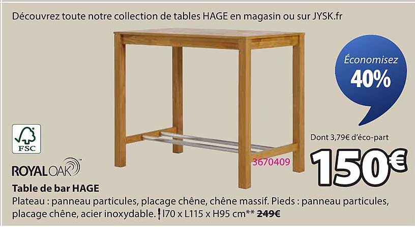 Table de bar HAGE