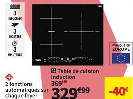 Table de cuisson induction