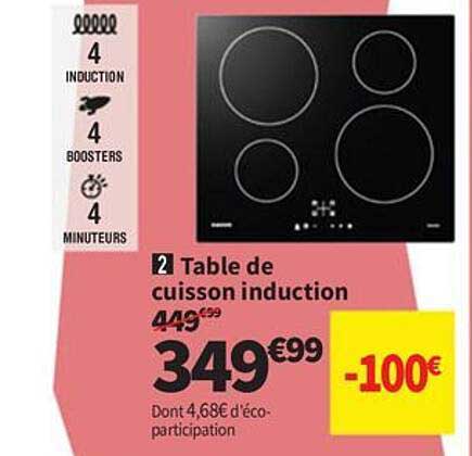 Table de cuisson induction