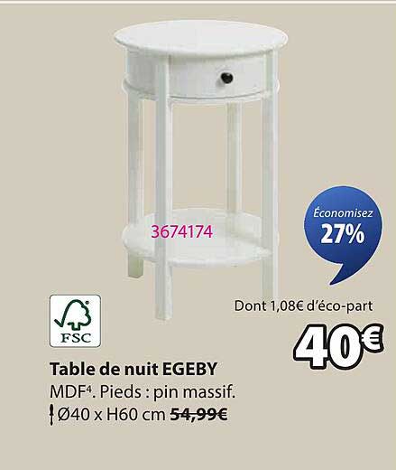 Table de nuit EGEby
