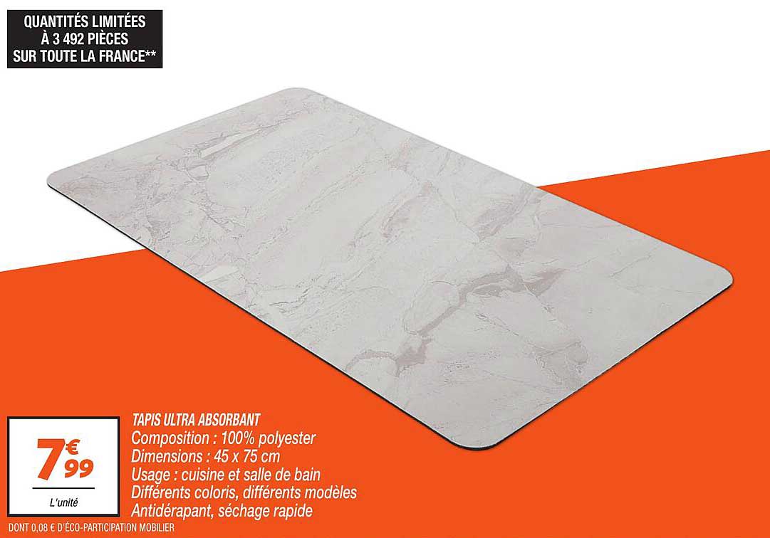 TAPIS ULTRA ABSORBANT