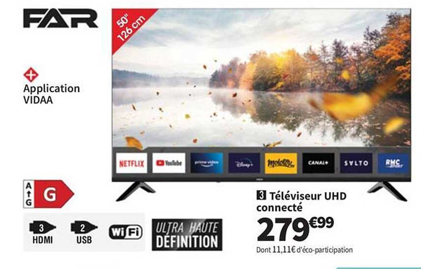 Téléviseur UHD connecté