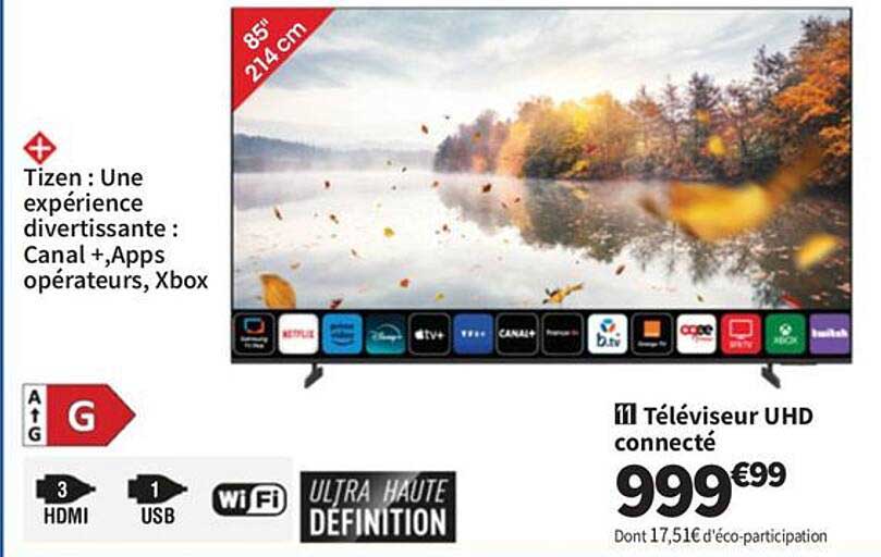Téléviseur UHD connecté