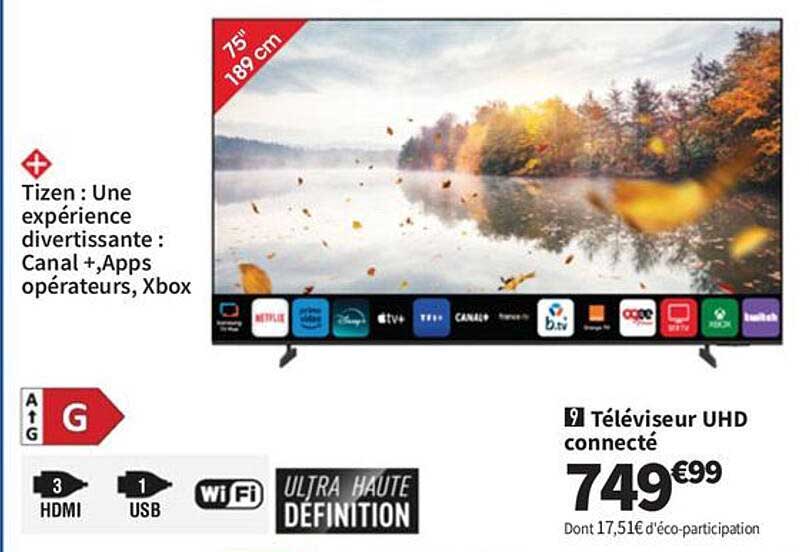 Téléviseur UHD connecté