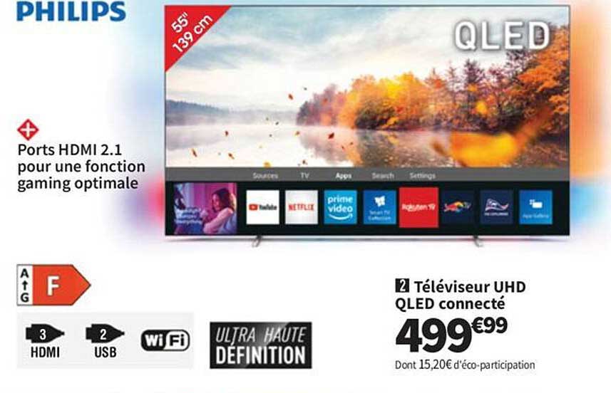 Téléviseur UHD QLED connecté
