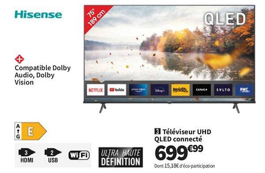 Téléviseur UHD QLED connecté