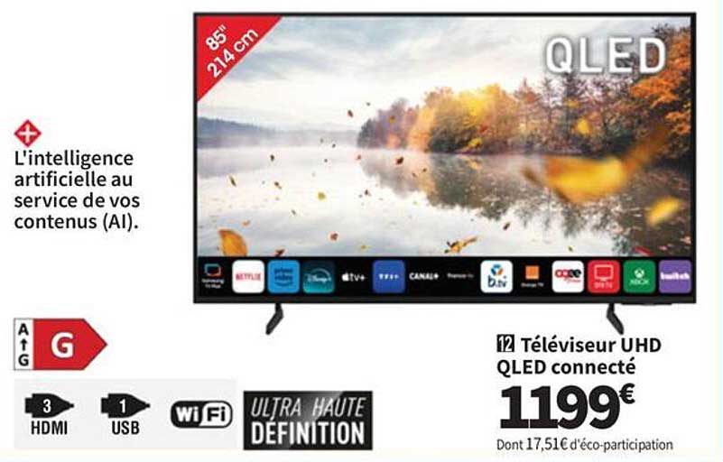 Téléviseur UHD QLED connecté