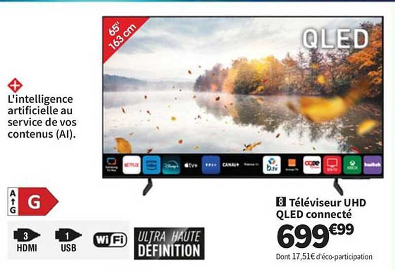 Téléviseur UHD QLED connecté