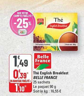Thé English Breakfast BELLE FRANCE