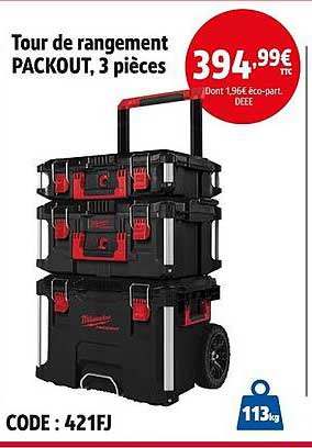 Tour de rangement PACKOUT, 3 pièces