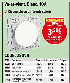 Va-et-vient, Blanc, 10A