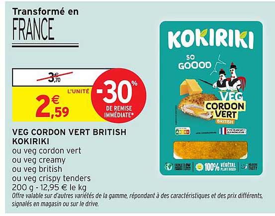 VEG CORDON VERT BRITISH KOKIRIKI