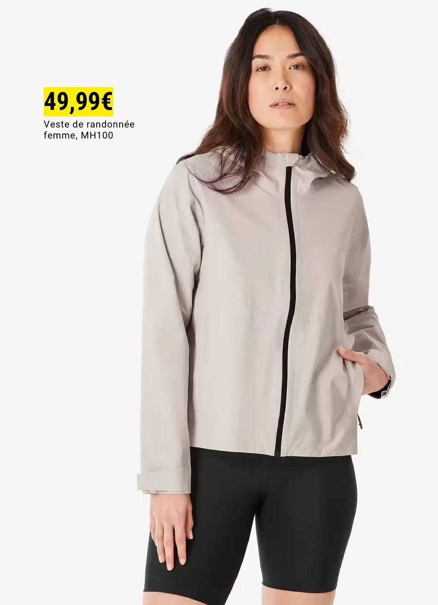 Veste de randonnée femme, MH100