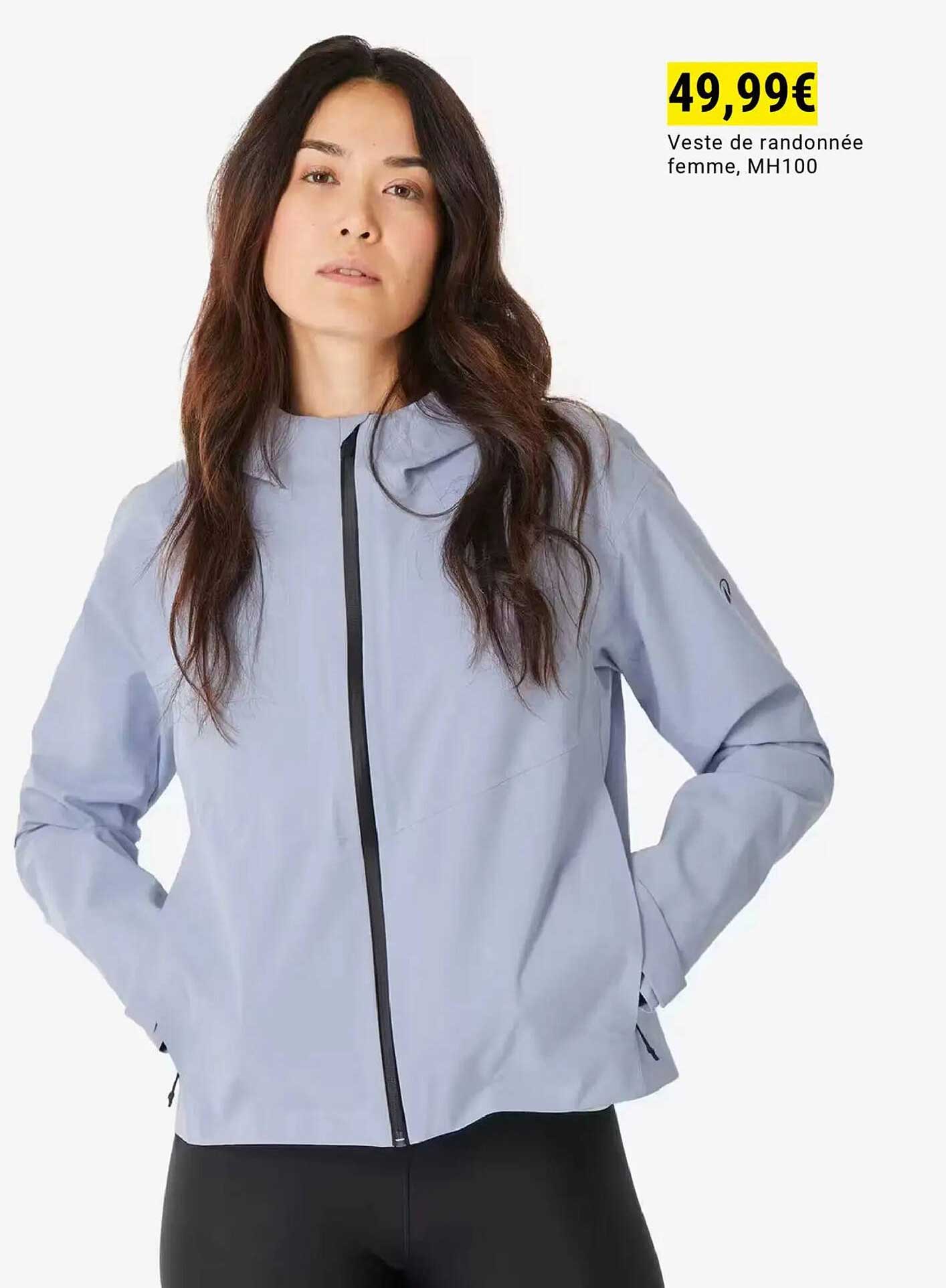 Veste de randonnée femme, MH100