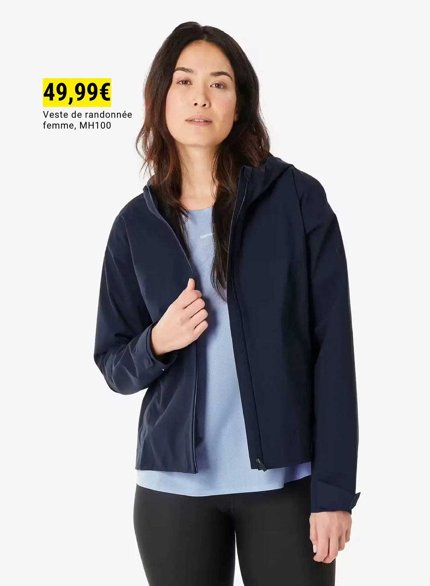 Veste de randonnée femme, MH100