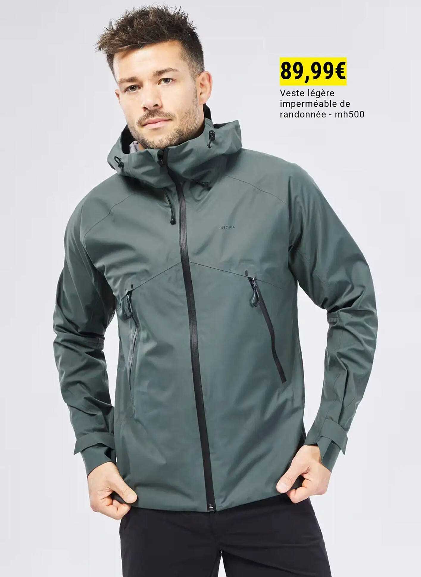 Veste légère imperméable de randonnée - mh500