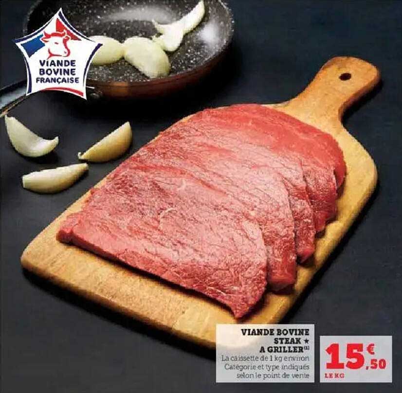 VIANDE BOVINE STEAK À GRILLER