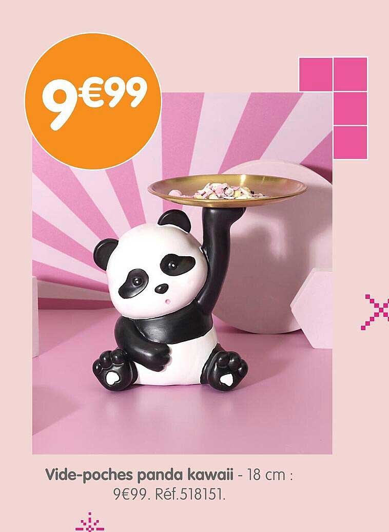 Vide-poches panda kawaii - 18 cm : 9€99.