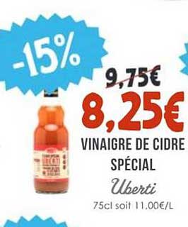VINAIGRE DE CIDRE SPÉCIAL UBERTI