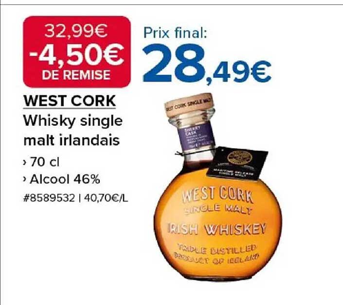 WEST CORK Whisky single malt irlandais