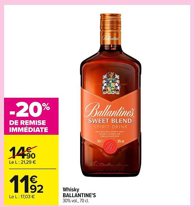 Whisky BALLANTINE'S 30% vol., 70 cl.