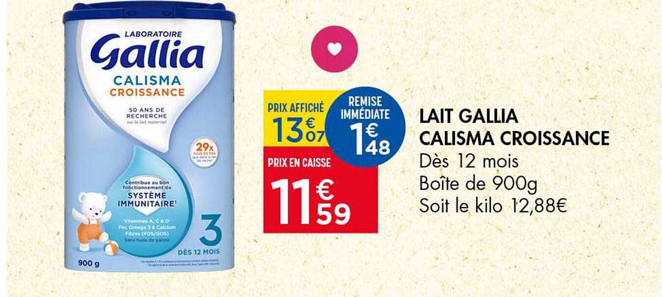 LAIT GALLIA CALISMA CROISSANCE