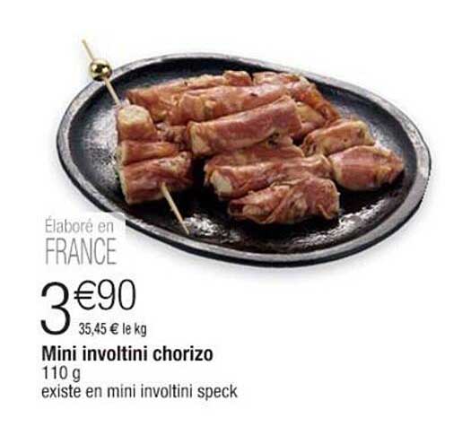 Mini involtini chorizo