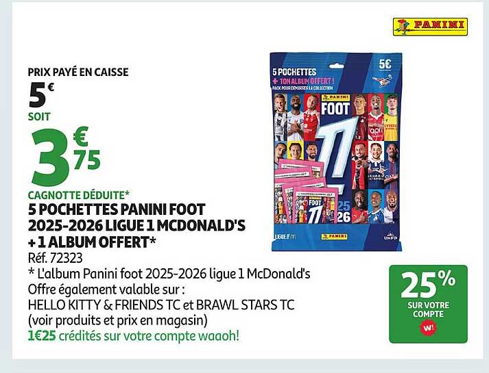 Pack de démarrage Panini Foot 2025-26 L1 - 5 Pochettes + Album Panini | King Jouet Belgique - Cartes à collectionner Pack de démarrage Panini Foot 2025-26 L1 - 5 Pochettes + Album Panini | King Jouet Belgique - Cartes à collectionner
