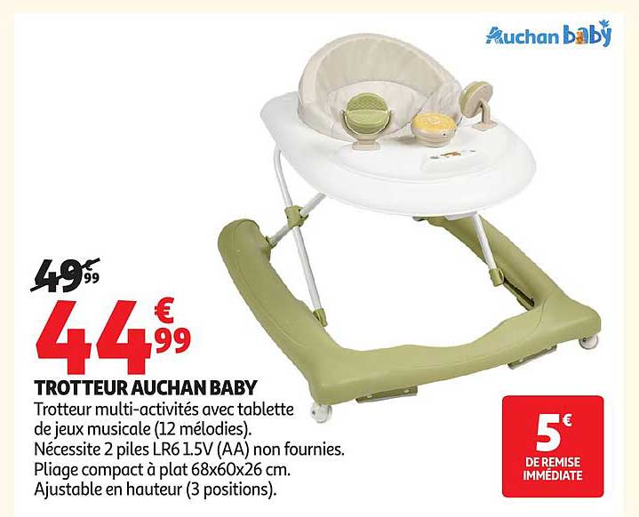TROTTEUR AUCHAN BABY