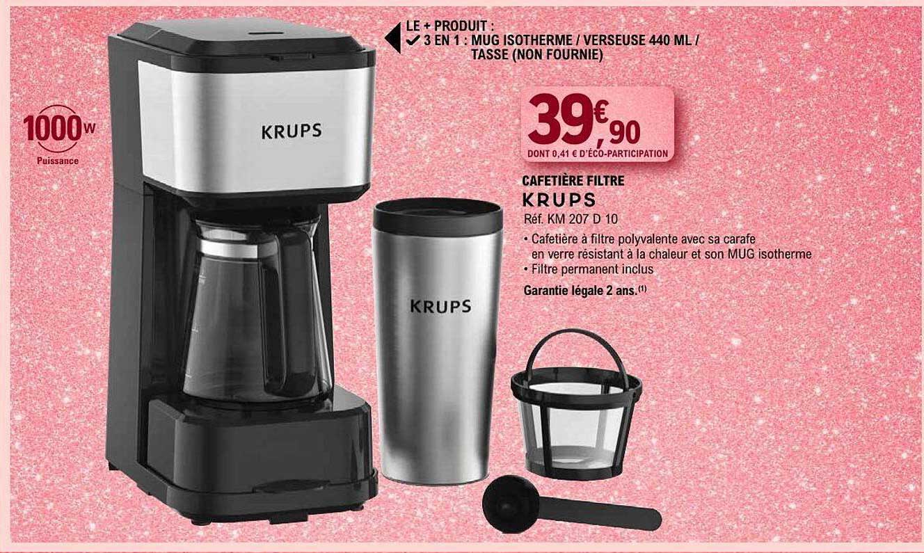 CAFETIÈRE FILTRE KRUPS
