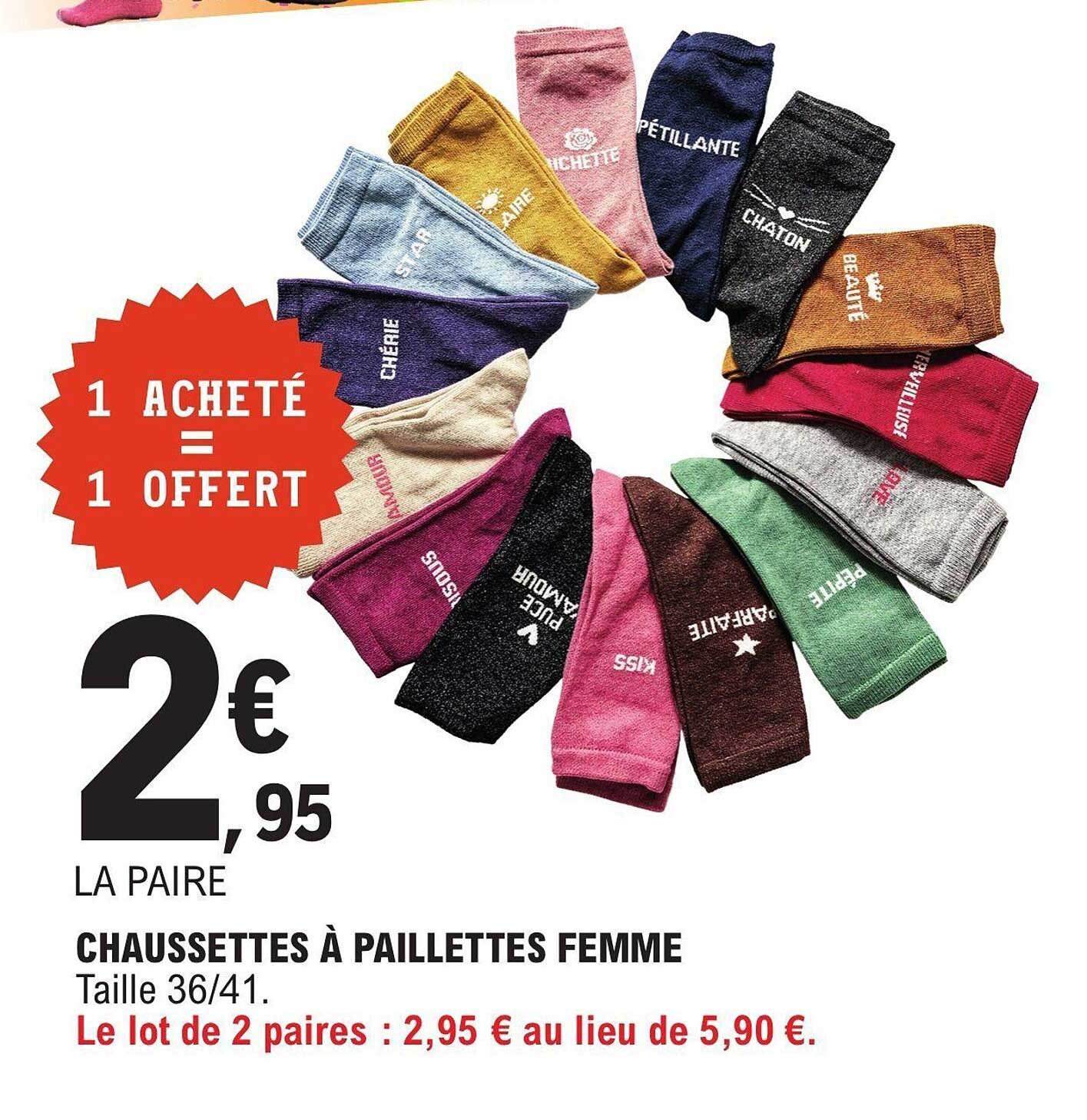CHAUSSETTES À PAILLETTES FEMME