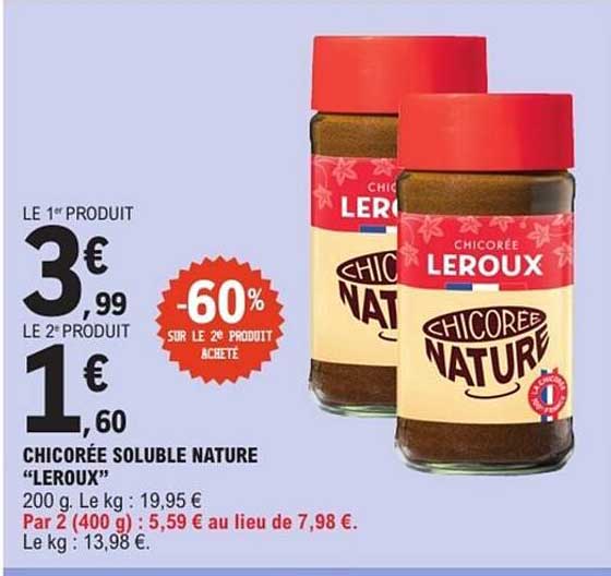 CHICORÉE SOLUBLE NATURE "LEROUX"