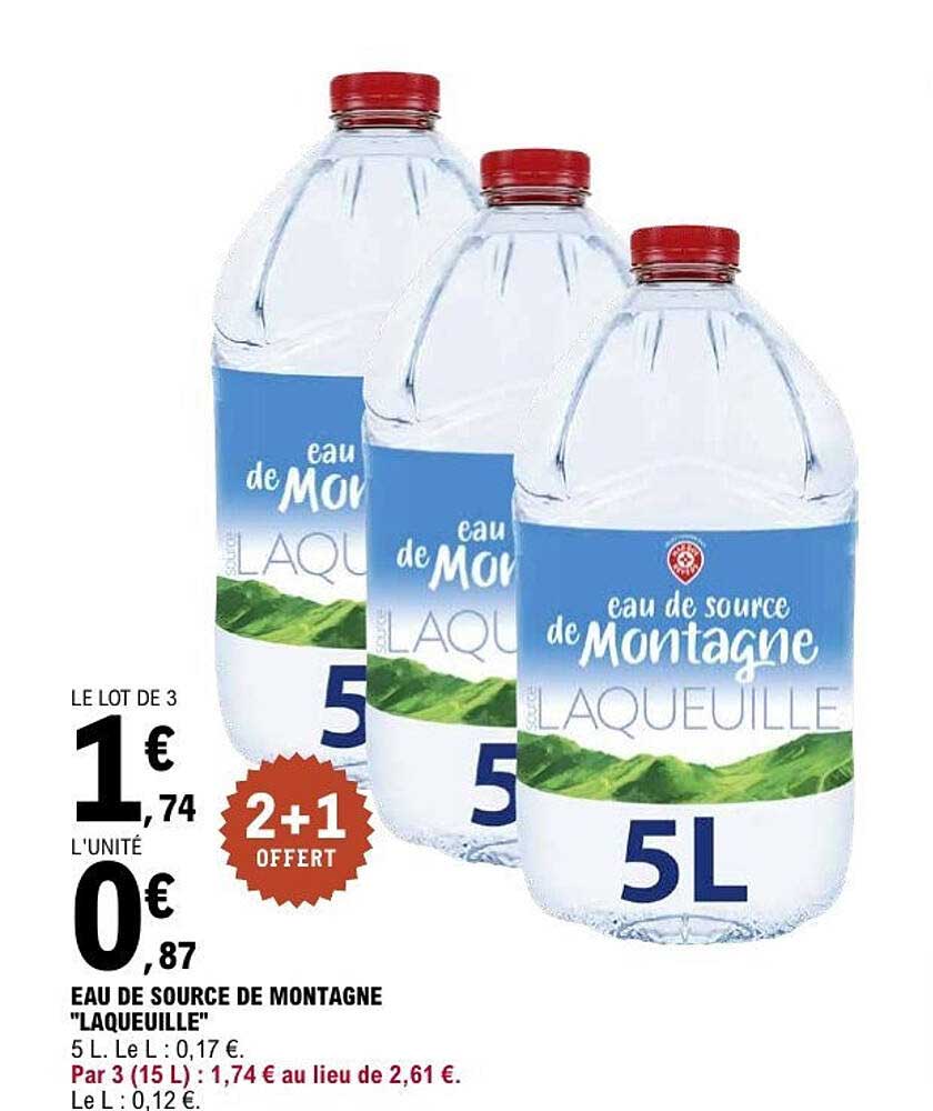 EAU DE SOURCE DE MONTAGNE "LAQUEUILLE"