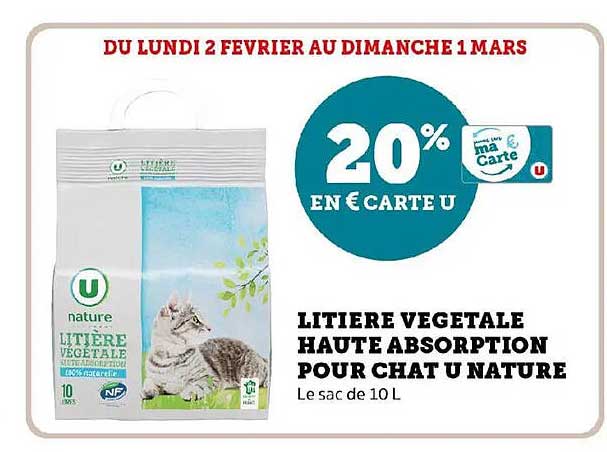 Litiere Chat Super U Prix