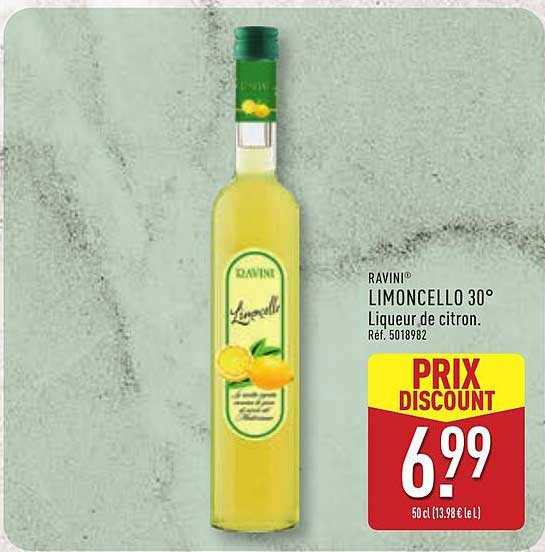 RAVINI® LIMONCELLO 30° Liqueur de citron.