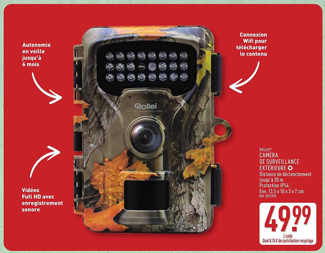 Promo Roli® Caméra De Surveillance Extérieure chez ALDI - 123Catalogue.fr