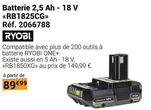 Batterie 2,5 Ah - 18 V «RB1825CG»