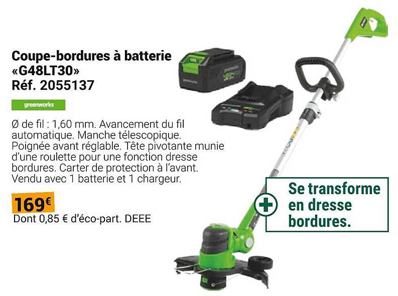 Coupe-bordures à batterie «G48LT30»
