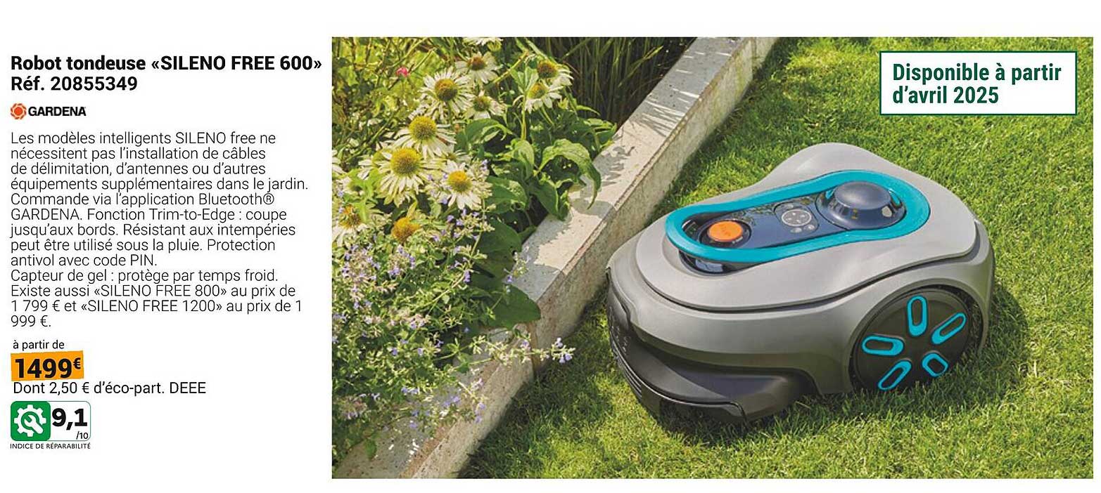 Robot tondeuse «SILENO FREE 600»
