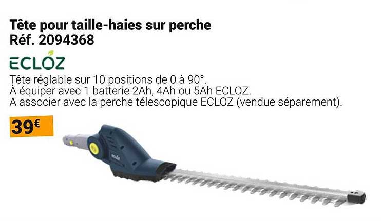 Tête pour taille-haies sur perche