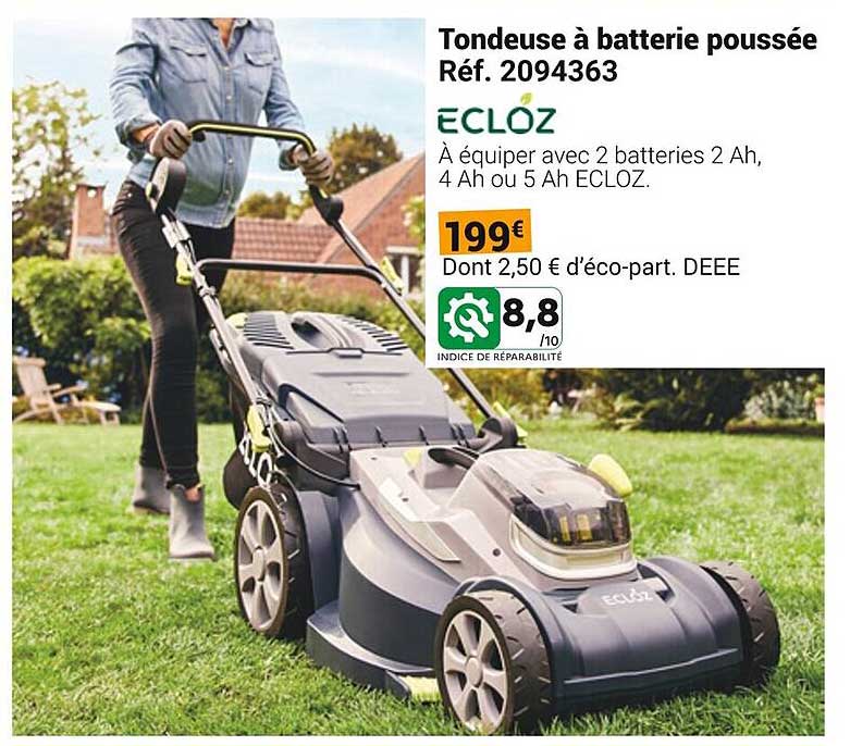 Tondeuse à batterie poussée