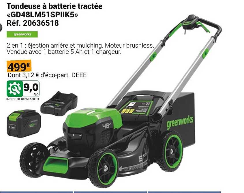 Tondeuse à batterie tractée «GD48LM51SPIIK5»