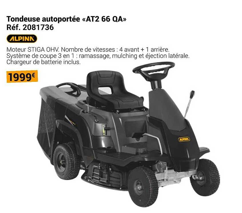 Tondeuse autoportée « AT2 66 QA »
