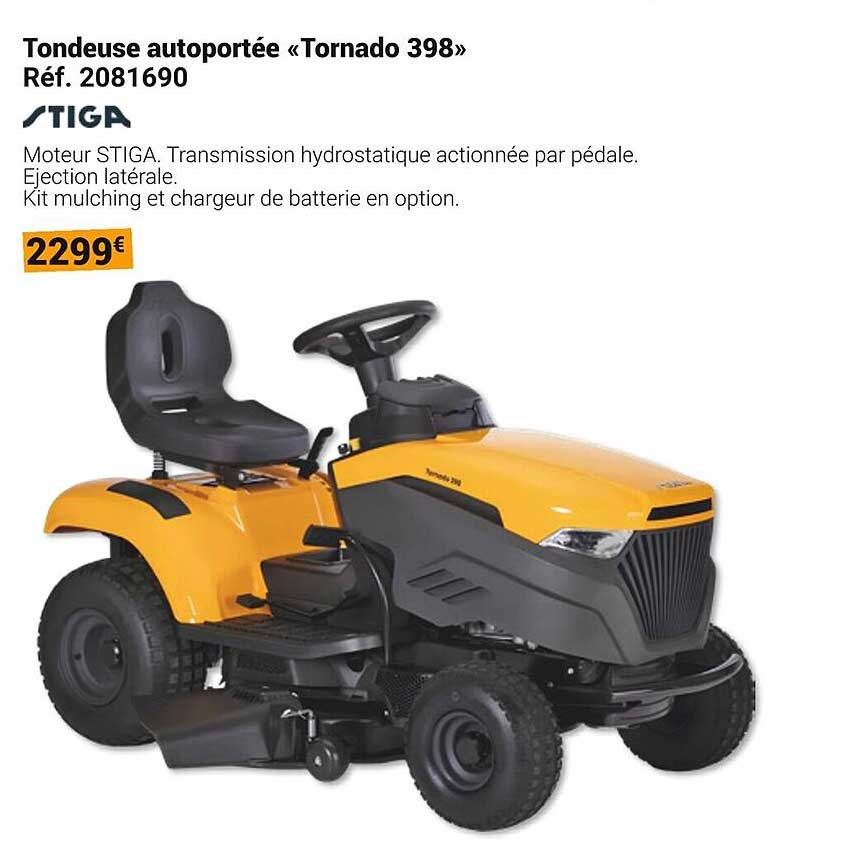 Tondeuse autoportée « Tornado 398 »