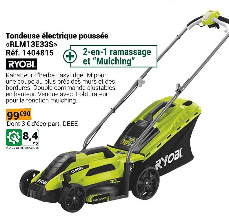 Tondeuse électrique poussée « RLM13E33S »