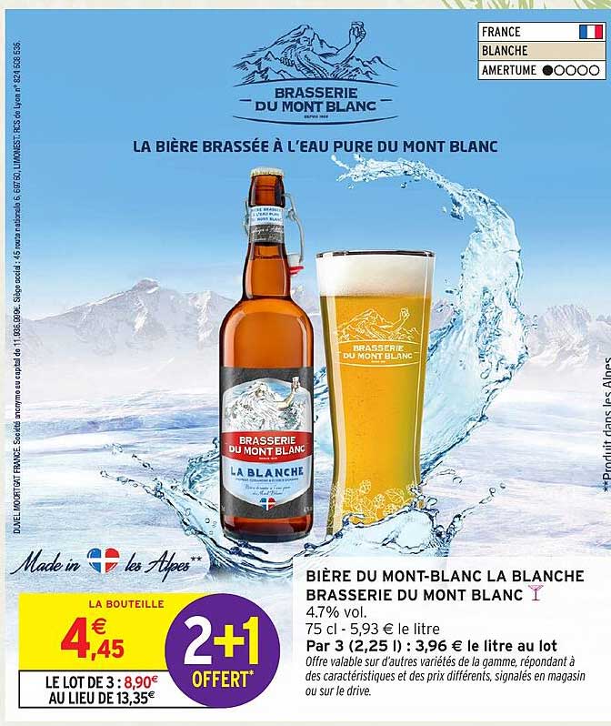 BIÈRE DU MONT-BLANC LA BLANCHE BRASSERIE DU MONT BLANC