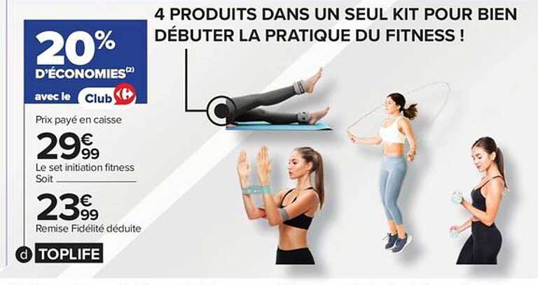4 PRODUITS DANS UN SEUL KIT POUR BIEN DÉBUTER LA PRATIQUE DU FITNESS !