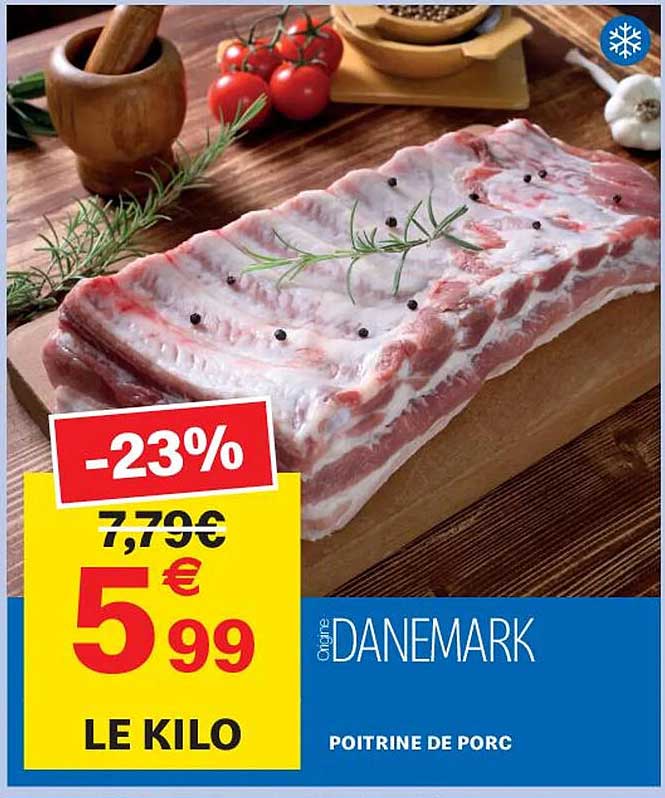Poitrine de porc - Danemark