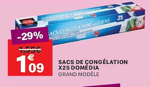 SACS DE CONGÉLATION X25 DOMÉDIA