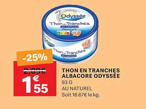 THON EN TRANCHES ALBACORE ODYSSÉE